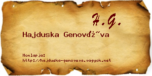 Hajduska Genovéva névjegykártya